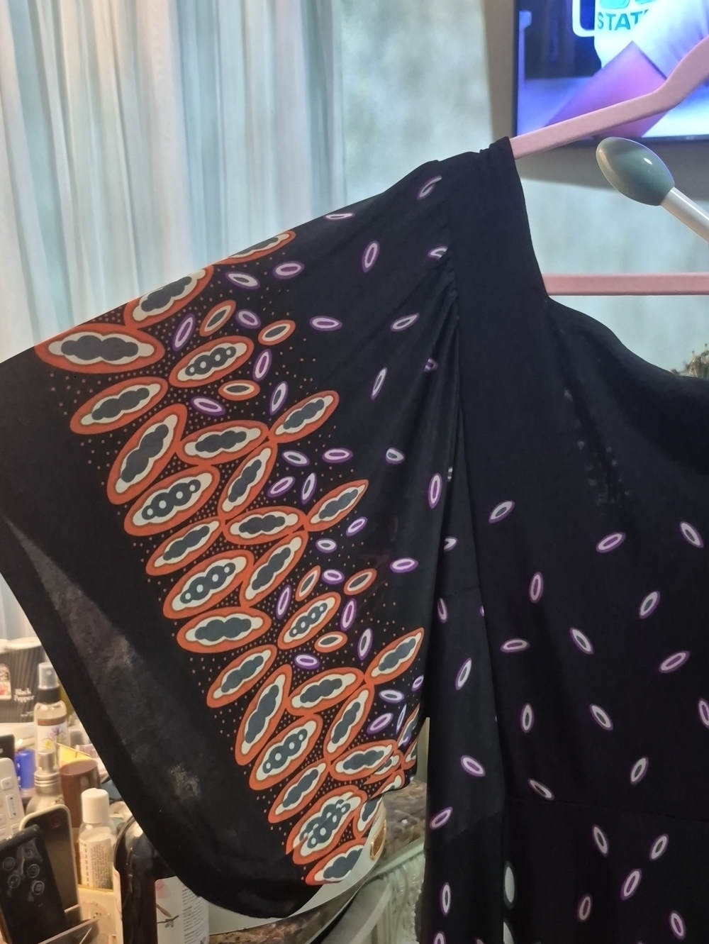 Studio AA Black Floral Print Bohemin Dress. - Picture 4 of 4